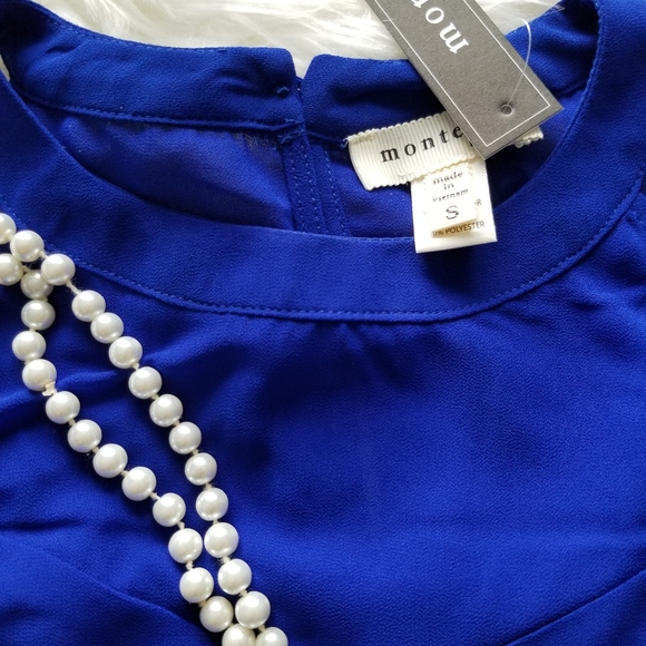 Royal blue blouse for women, size S - Picture 5 of 5
